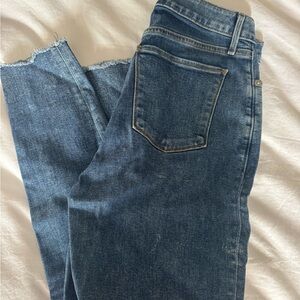 Abercrombie & Fitch Dark Blue Cropped Jeans